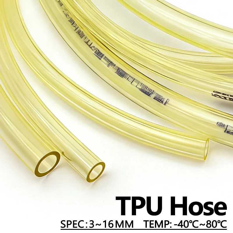 Gardening Tools Yellow - ท่อส่งน้ำมันเชื้อเพลิง TPU สีเหลือง ขนาด 50 ซม./1/2/3