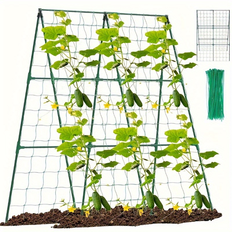 Gardening Tools For Vines - ตาข่ายปลูกต้นไม้แบบตาข่ายไนลอน 2 ชิ้น สำหรับพืชเลื้อย พืชผัก เถาไม้เลื้อย