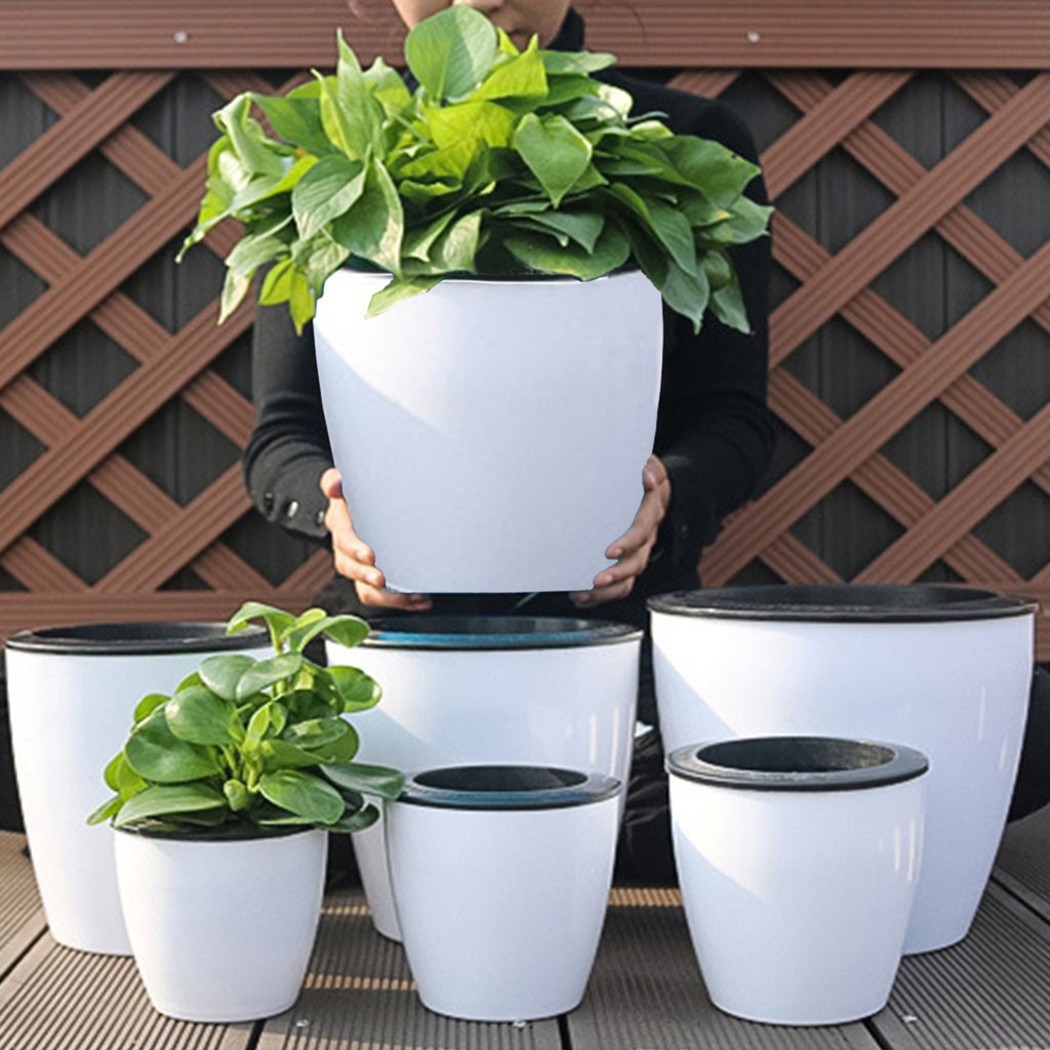 Gardening Tools Green - กระถางรดน้ำต้นไม้อัตโนมัติกระถางต้นไม้พอร์ซเลนเลียนแบบดอกไม้ทำสวนของตกแต่งบ้านและสวนขนาด XL XXL XX