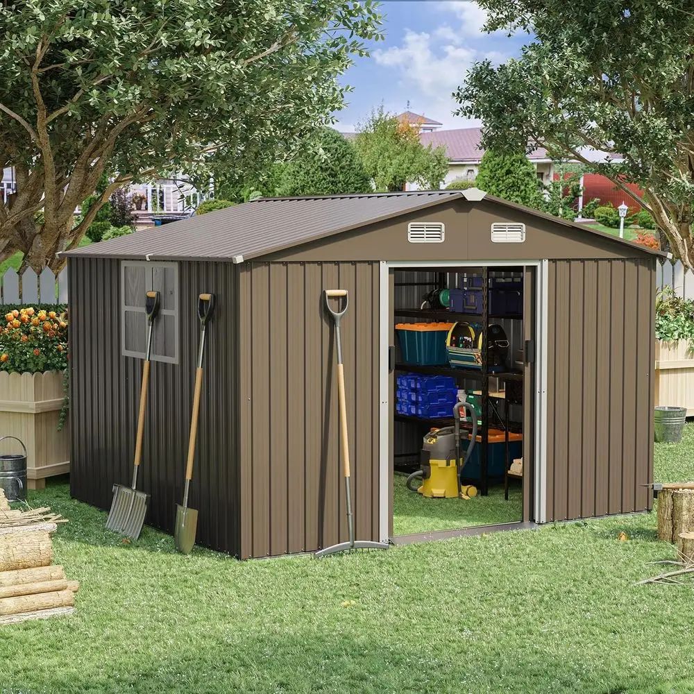 Gardening Tools Storage - โรงเก็บของโลหะกลางแจ้งขนาด 10 ตร.ม. x 8 ตร.ม.