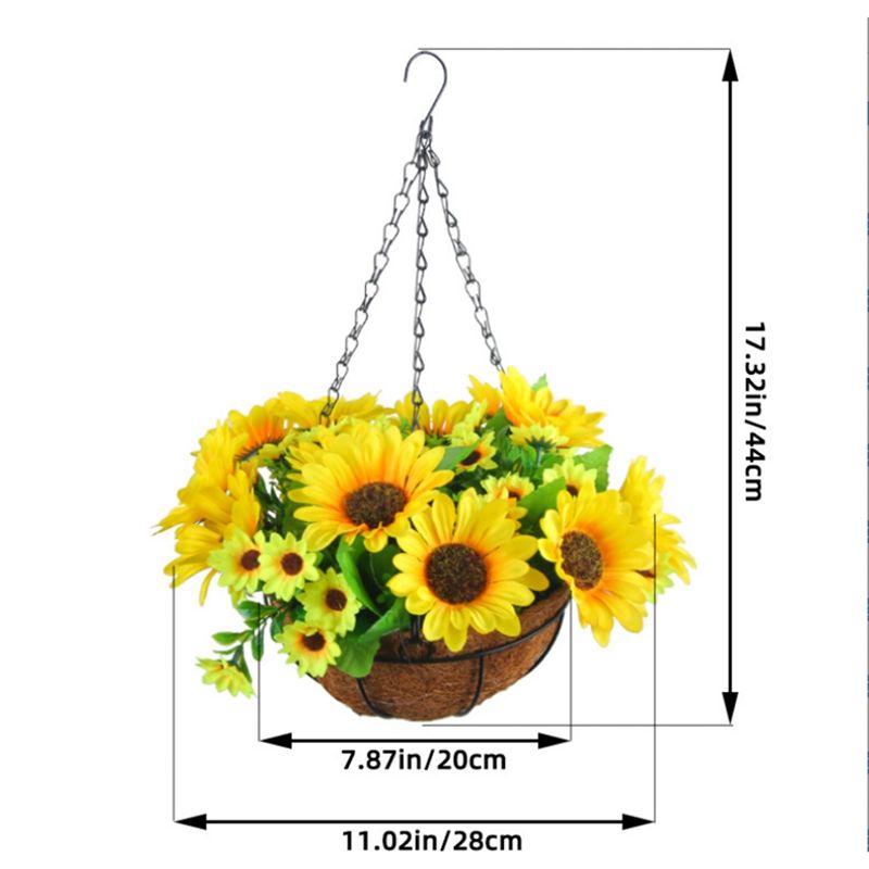 ดอกไม้ประดิษฐ์แบบแขวนในตะกร้าส - Gardening Tools Yellow บทวิจารณ์และราคา