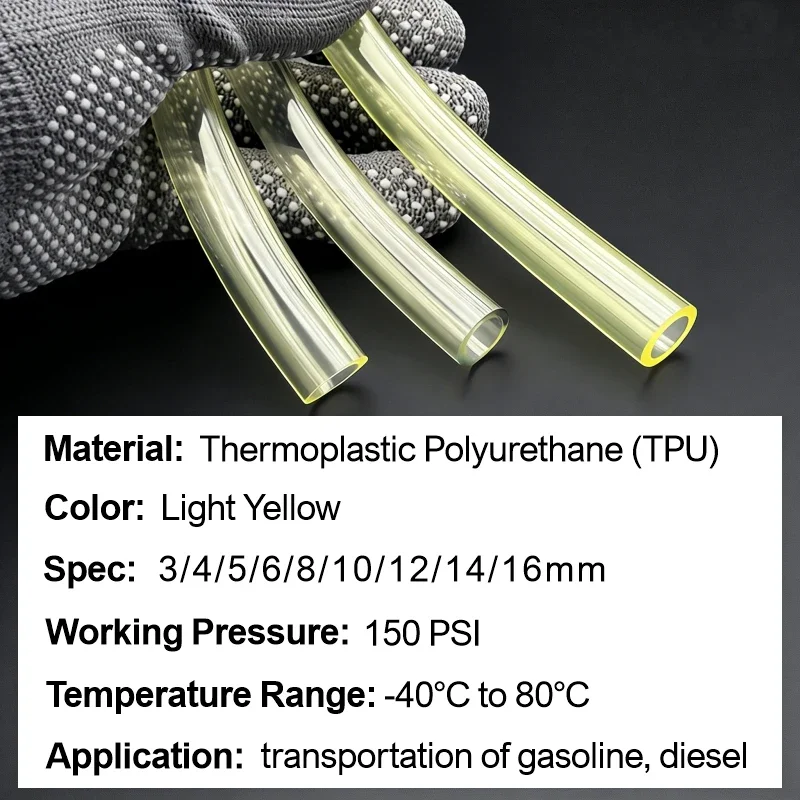 ท่อเชื้อเพลิง TPU กันน้ำมัน ทน - Gardening Tools Yellow บทวิจารณ์และราคา