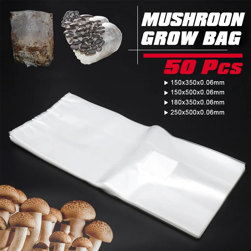 ถุง Grow เห็ดพีวีซี50ชิ้นวัสดุ - Grow Bags บทวิจารณ์และราคา
