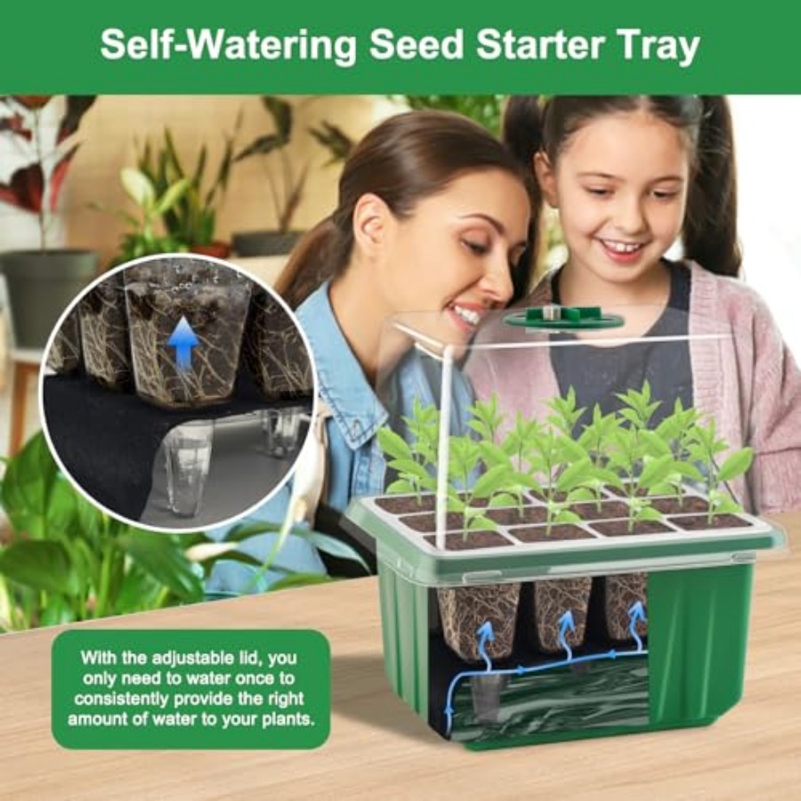 ถาดเพาะเมล็ดพร้อมไฟ 6 ชุด ชุดเ - Seed Starter Trays บทวิจารณ์และราคา