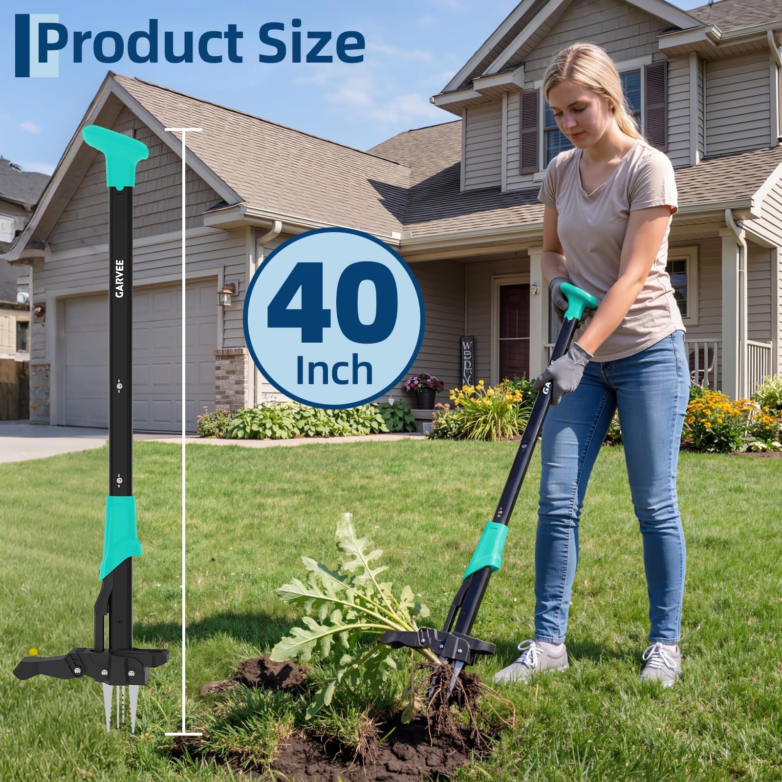 ที่ดึงวัชพืชแบบด้ามยาว ไม่ต้อง - Gardening Tools Green บทวิจารณ์และราคา