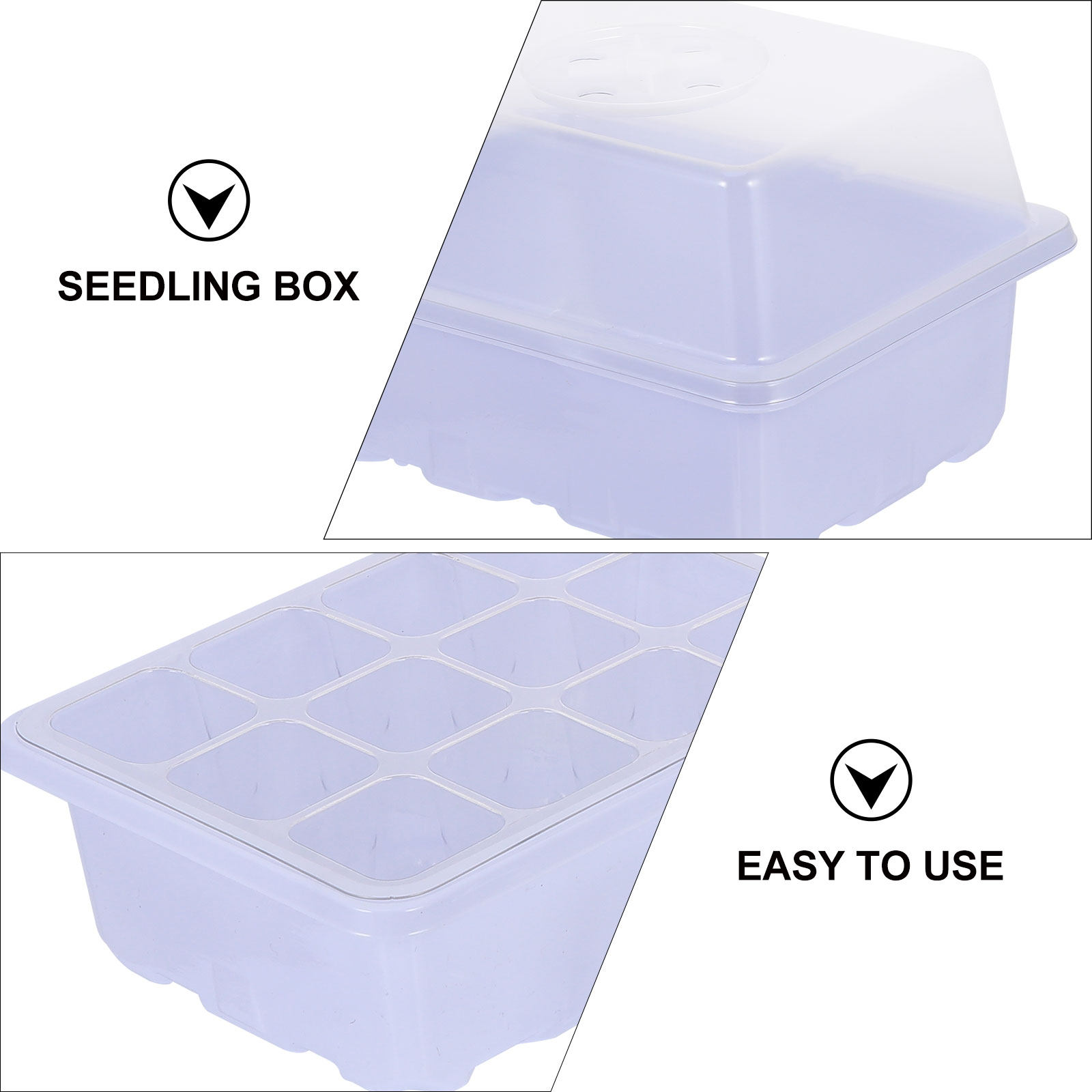 ถาดเพาะเมล็ดแบบมีฝาใส 2 ชุด สำ - Seed Starter Trays บทวิจารณ์และราคา