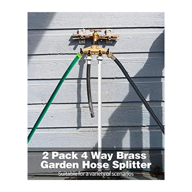 ABNQ ตัวแยกสายยางทองเหลือง 4 ท - Gardening Tools Yellow บทวิจารณ์และราคา