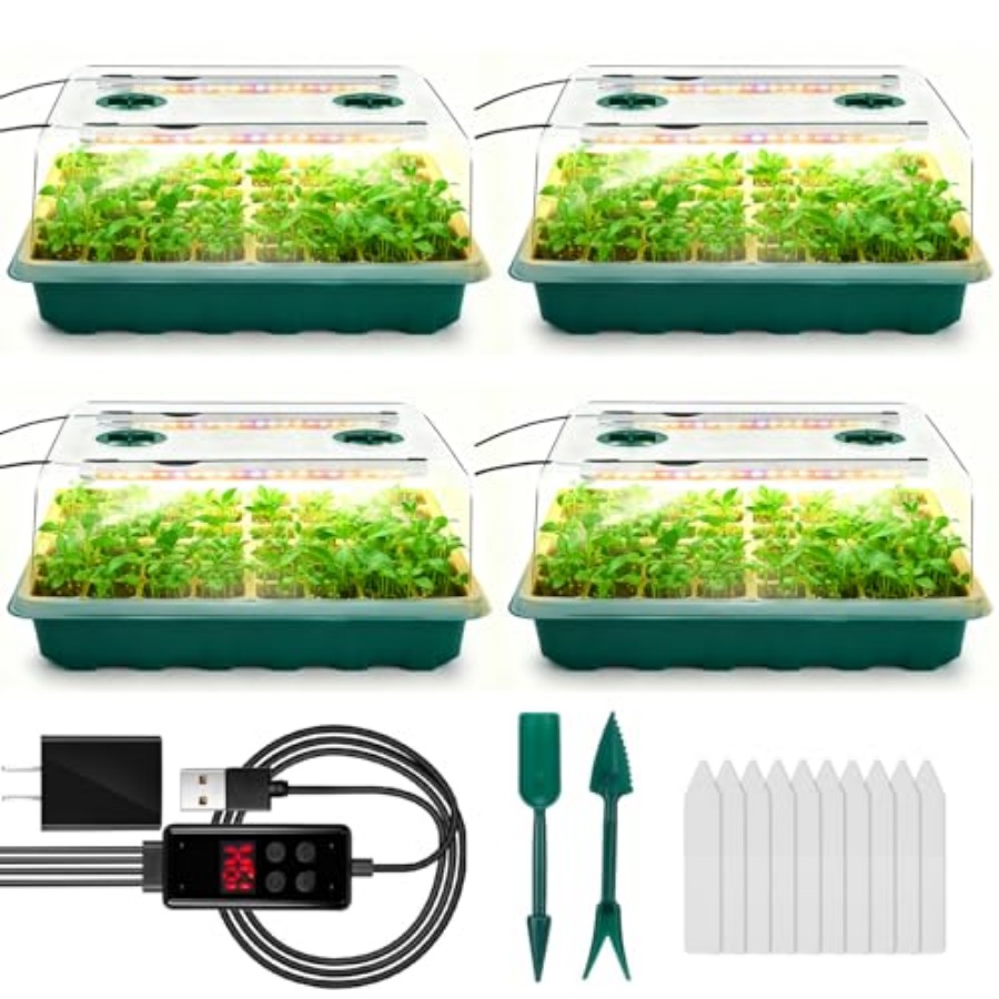 ถาดเพาะเมล็ดพร้อมไฟปลูก, ชุดเพ - Seed Starter Trays บทวิจารณ์และราคา