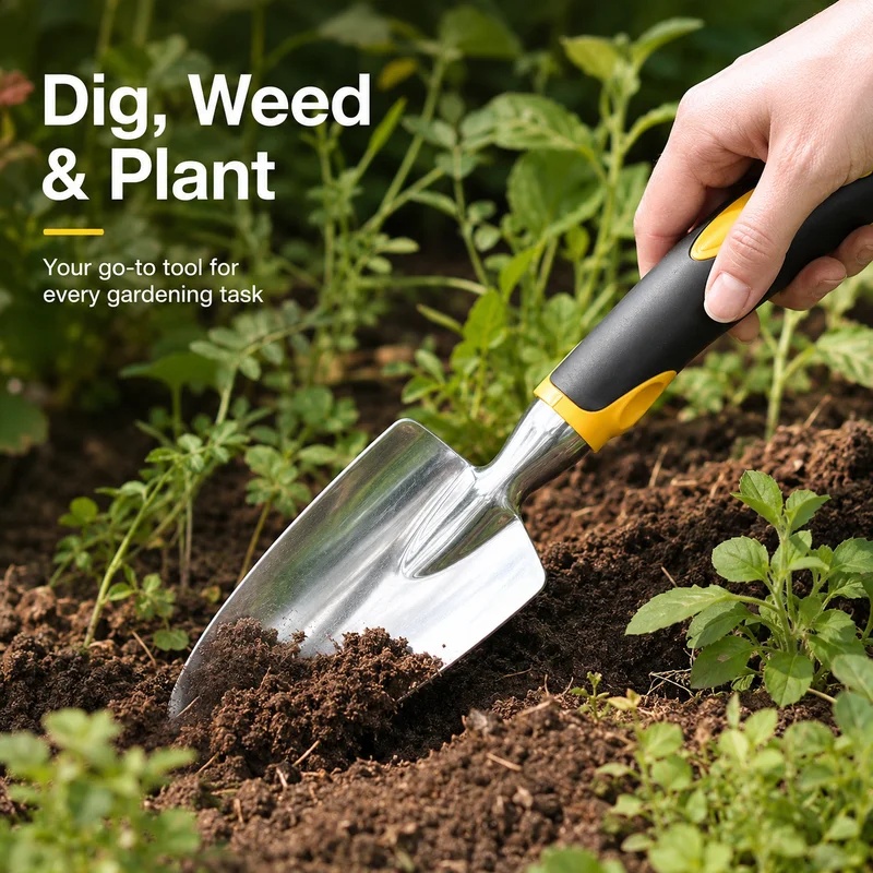 พลั่วตักดินสแตนเลสสำหรับงานหนั - Gardening Tools Trowel บทวิจารณ์และราคา